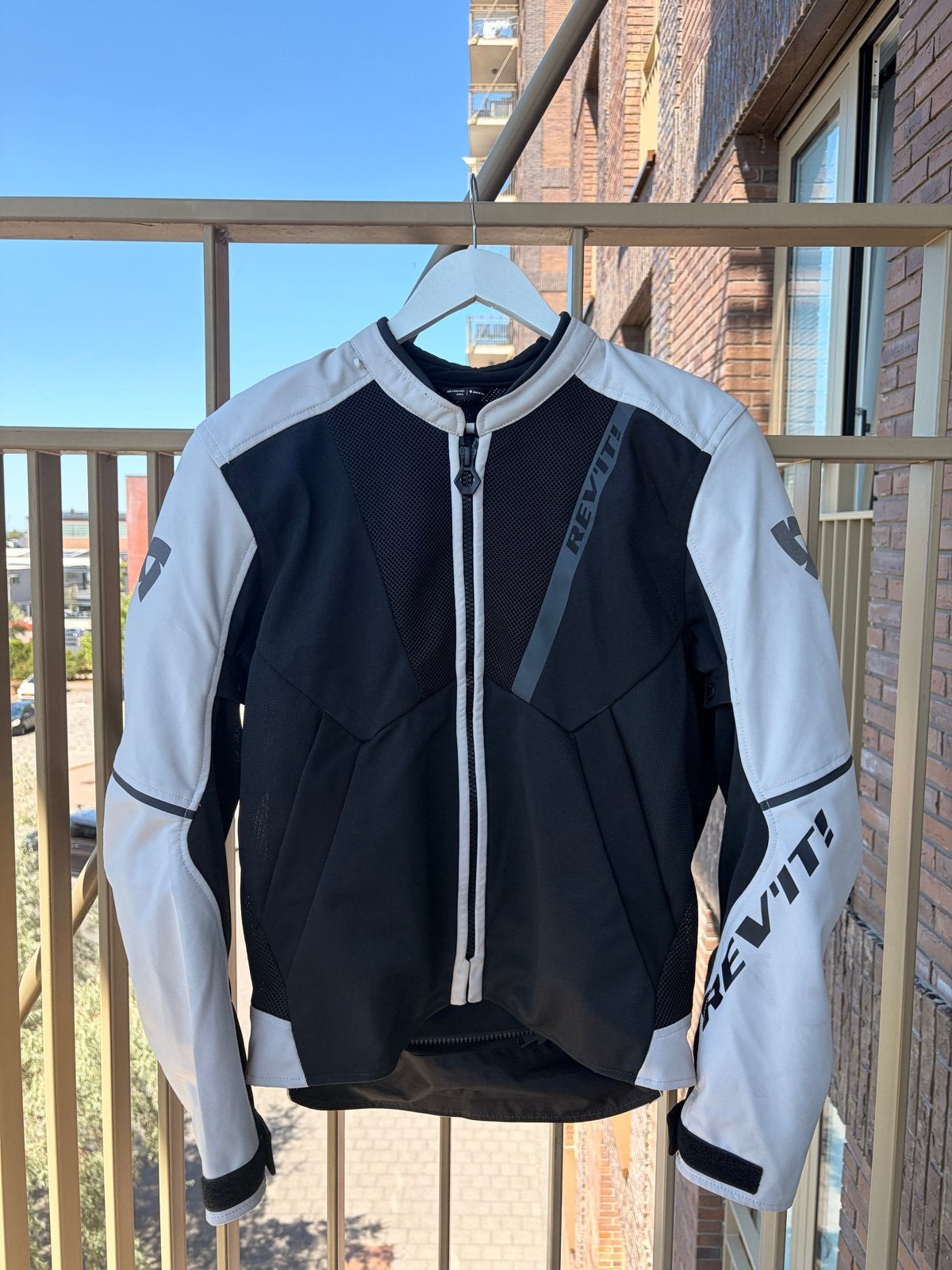 REV'IT! GT-R 4 Air Motorjas (Silver - Black) Heren Motorjas, Ophalen, Tweedehands, Heren, Jas | textiel