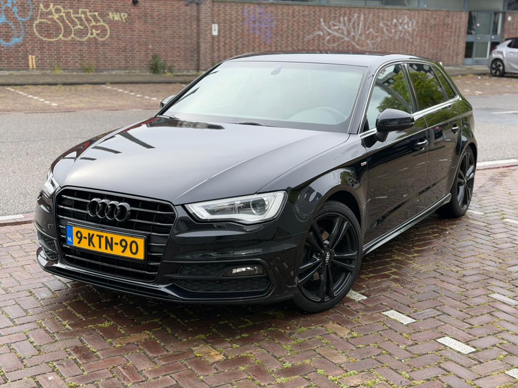 Audi A3 1.4 Tfsi 90KW S-line Sportback 2013 Zwart, Voorwielaandrijving, Parkeersensor, 4 cilinders, Origineel Nederlands