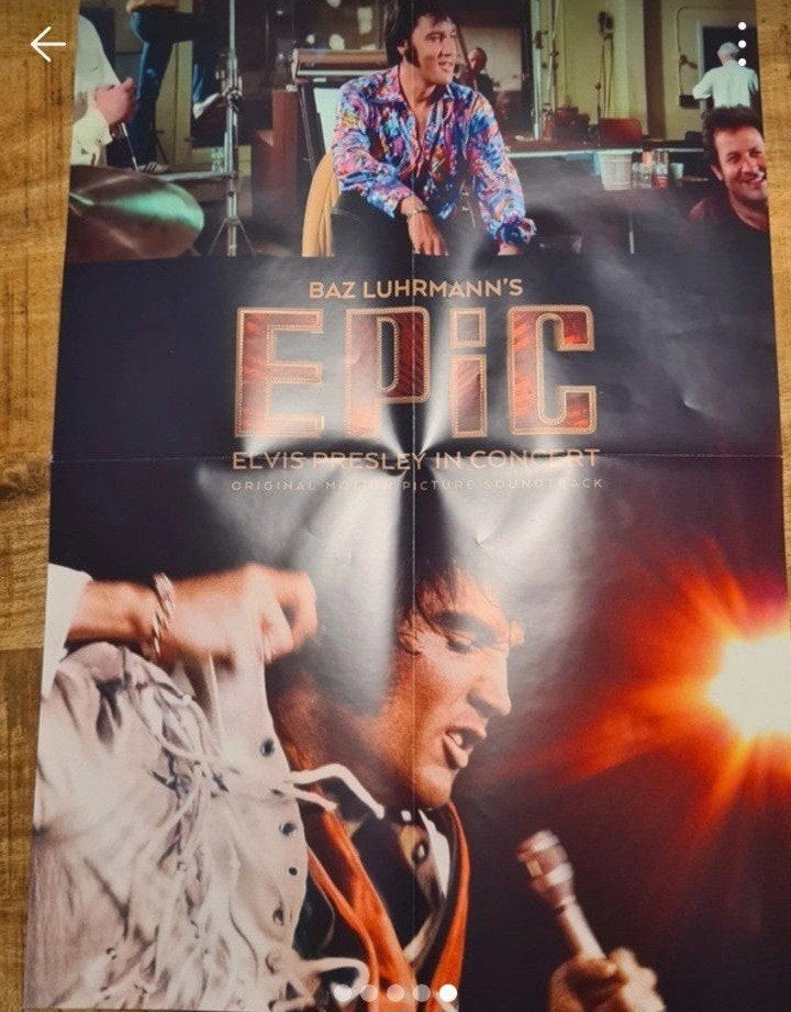 EPIC Elvis Presley In Concert Poster & Souvenir Programma, Rechthoekig Staand, Deurposter of groter, Ophalen of Verzenden, Zo goed als nieuw