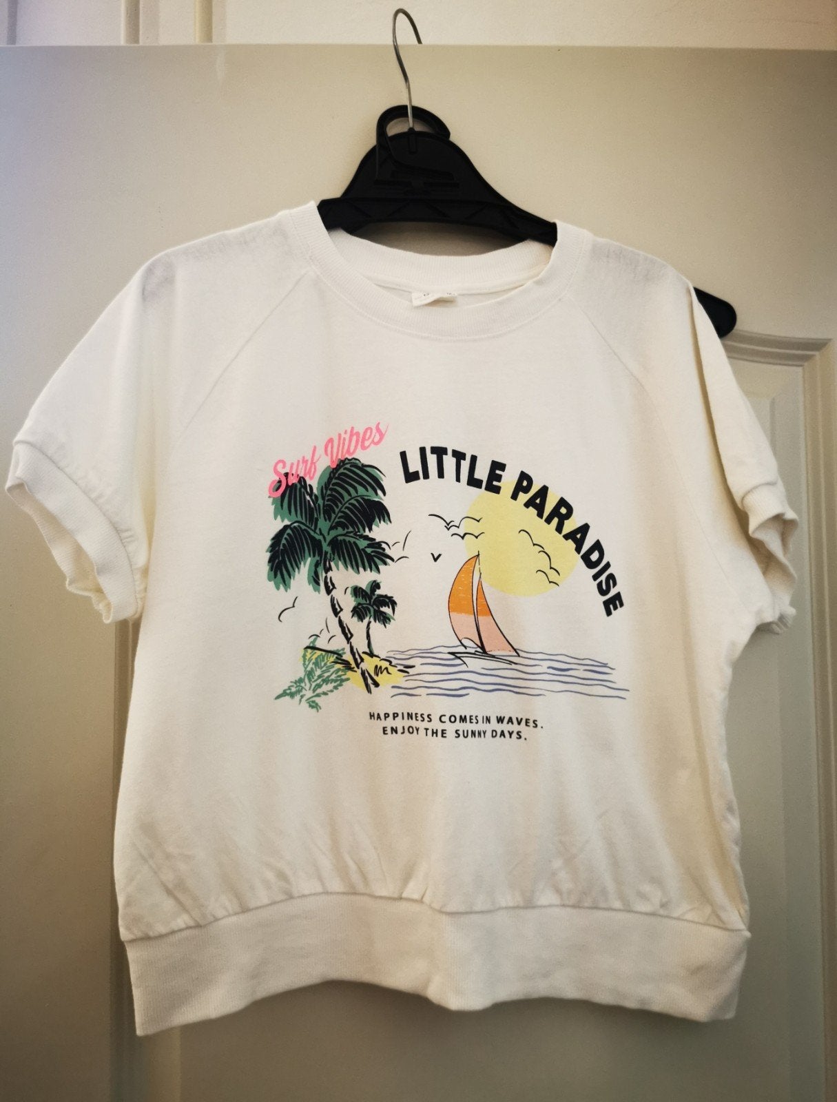 Zara T-shirt Meisje Maat 164 - Tropische Print Vintage Look, Gebruikt, Meisje, Ophalen of Verzenden, Zara