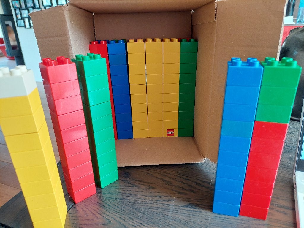 Duplo 170 blokken/ stenen 2x2 4 nops, Gebruikt, Overige thema's, Ophalen of Verzenden, Duplo
