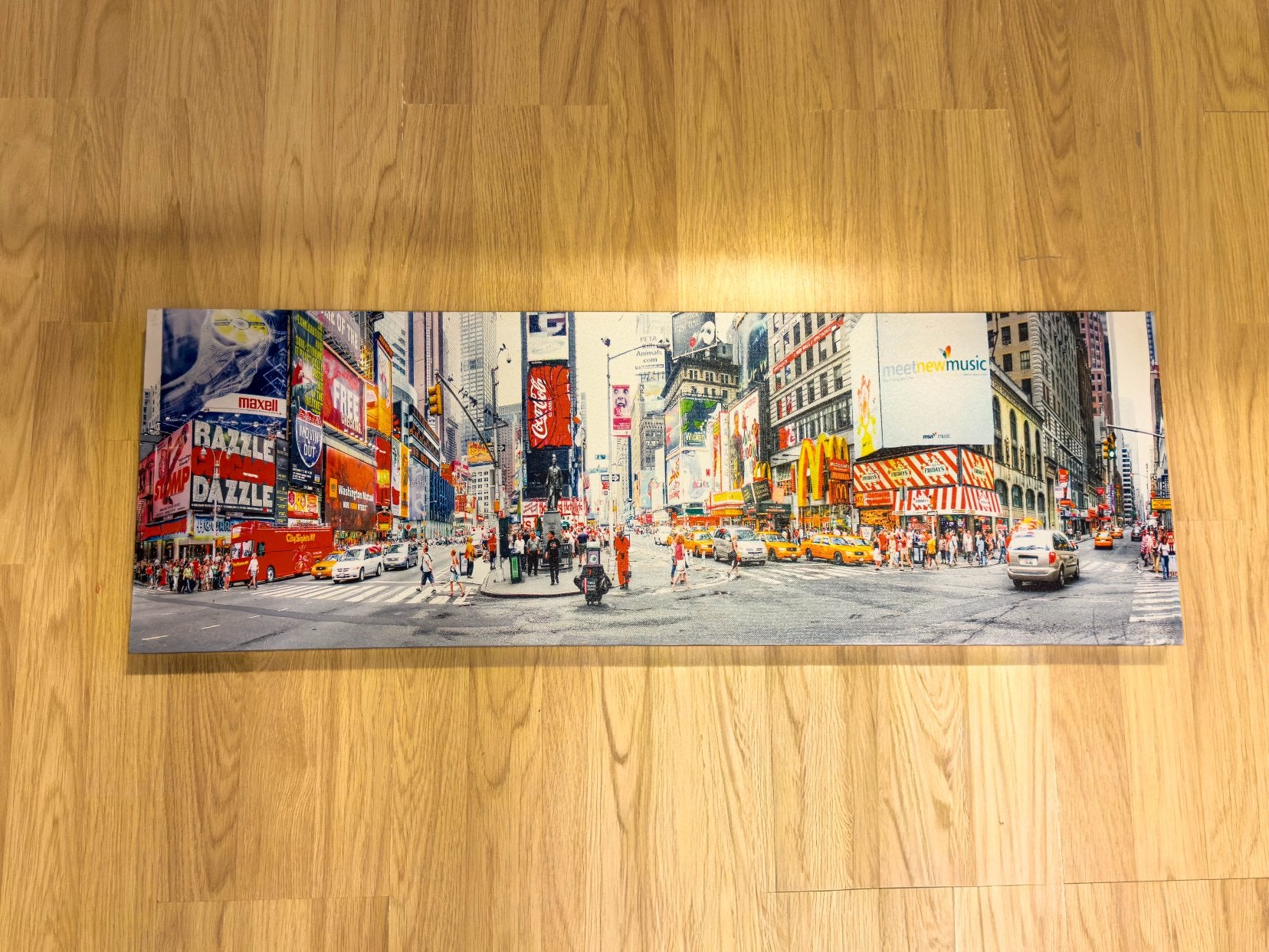 Canvasprint Times Square New York, Huis en Inrichting, 30 cm, 90 cm, Hout, Meerkleurig