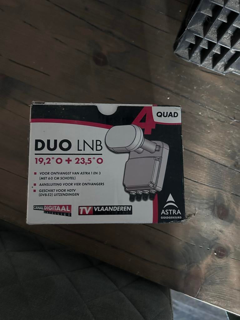 Duo LNB Quad 19,2O + 23,5O nieuw, Ophalen, Gebruikt, (Schotel)antenne, Overige merken