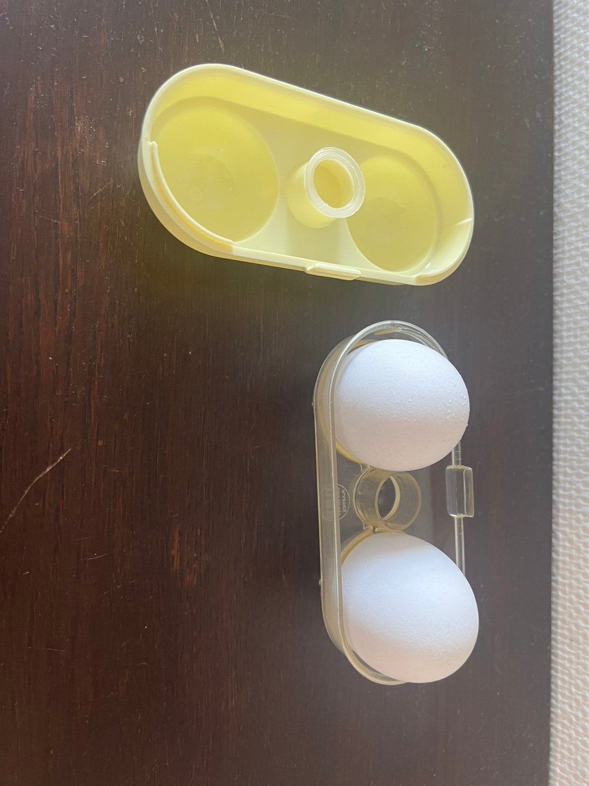 Vintage plastic eierdoosje, Ophalen of Verzenden