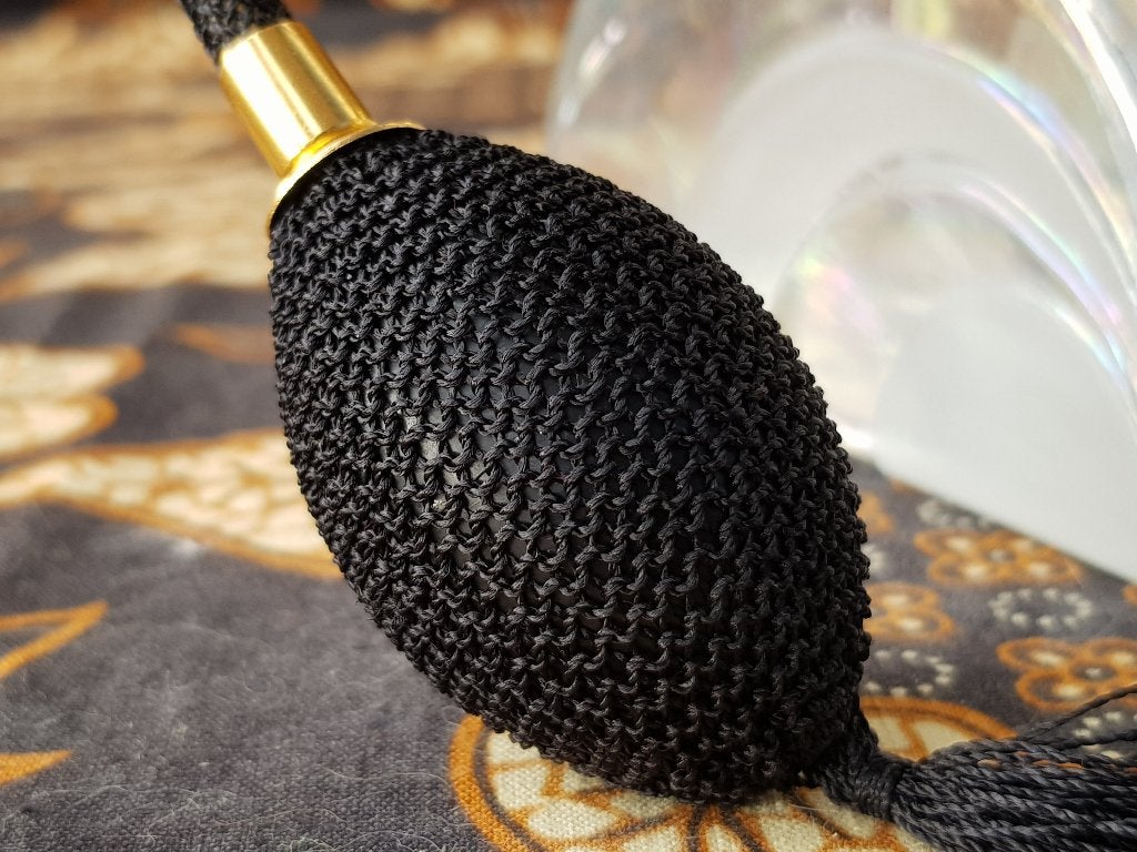 Oude vintage Engelse parfum verstuiver van glas en koper., Ophalen of Verzenden