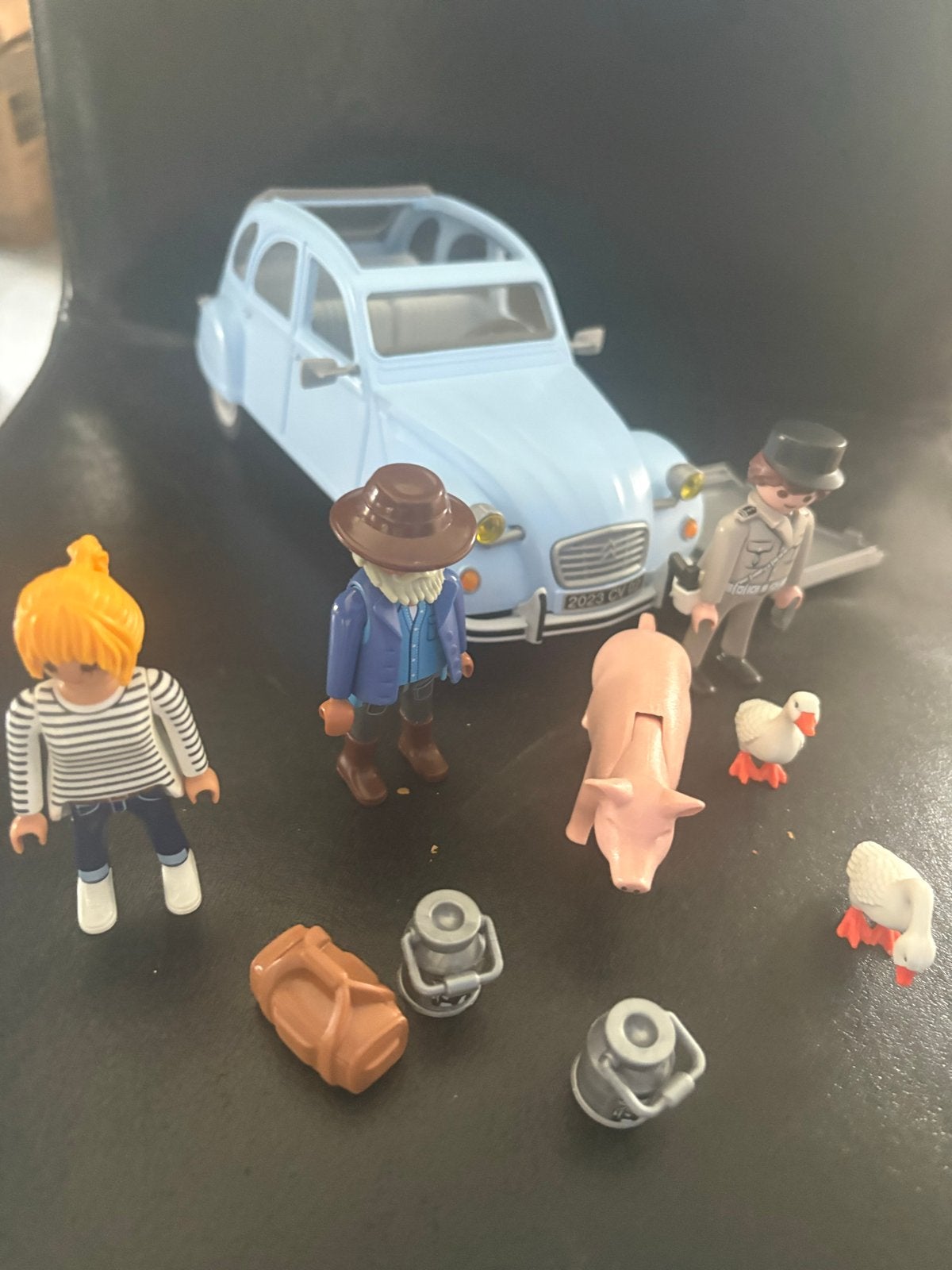 Playmobil set: 2CV, figuren, varken en ganzen 70640, Ophalen of Verzenden, Gebruikt