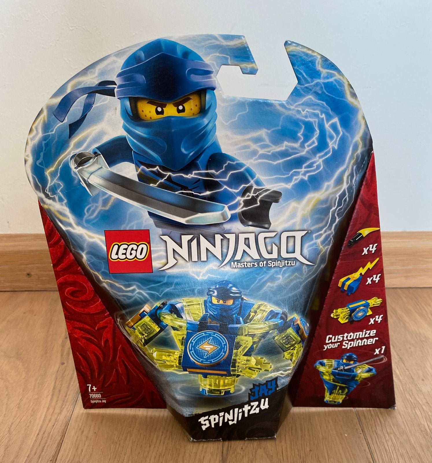 LEGE Legodoos Lego Ninjago Spinjitzu Jay - 70660, Lego, Ophalen of Verzenden, Zo goed als nieuw, Ninjago