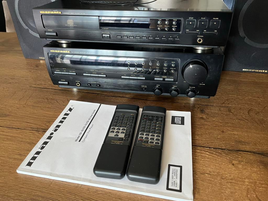 Marantz SR63 receiver+CD53 cd-speler+speakers, Gebruikt, Tuner of Radio, Losse componenten, Ophalen