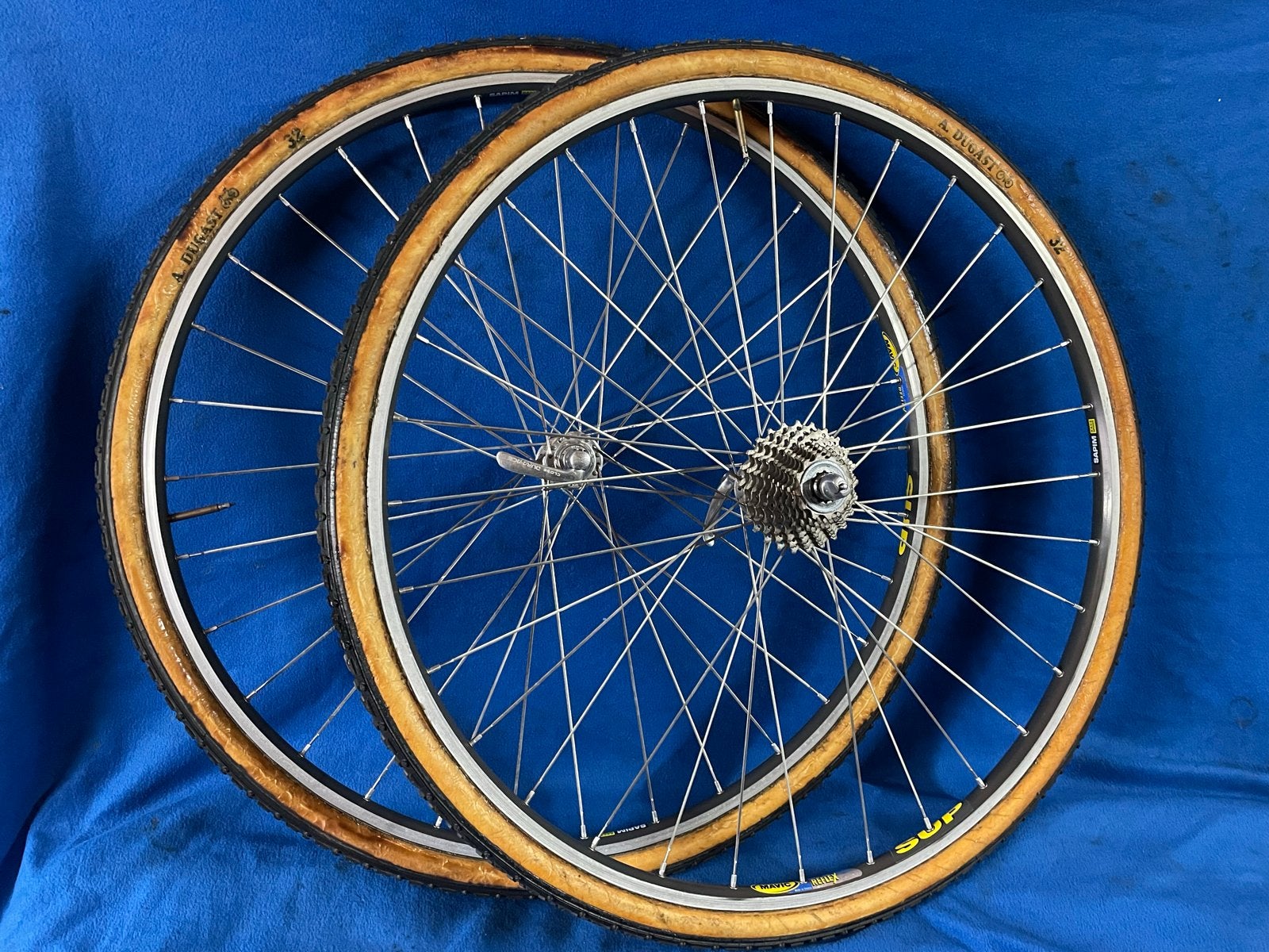 Mavic Reflex wielen met Dugast banden en Dura-Ace naven, Wiel, Gebruikt, Verzenden, Aluminium