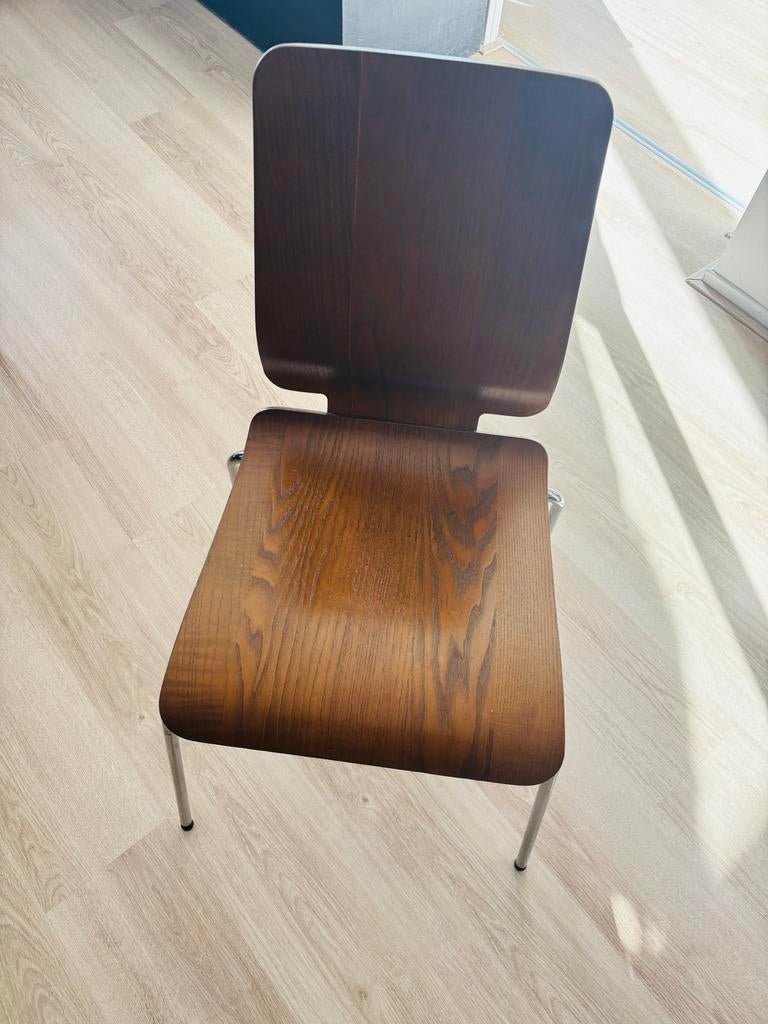 2x IKEA Gilbert stoel te koop in goede staat!, Huis en Inrichting, Stoelen, Ophalen, Twee, Bruin, Zo goed als nieuw
