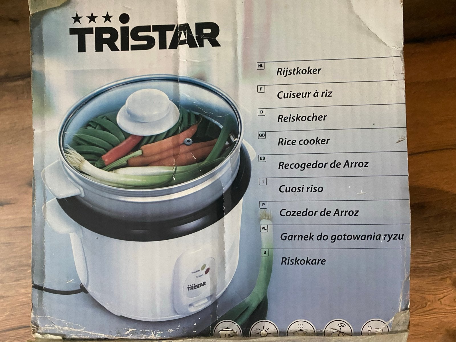 Tristar Rijstkoker 1,8L met warmhoudfunctie en stoompan, Ophalen of Verzenden, Zo goed als nieuw