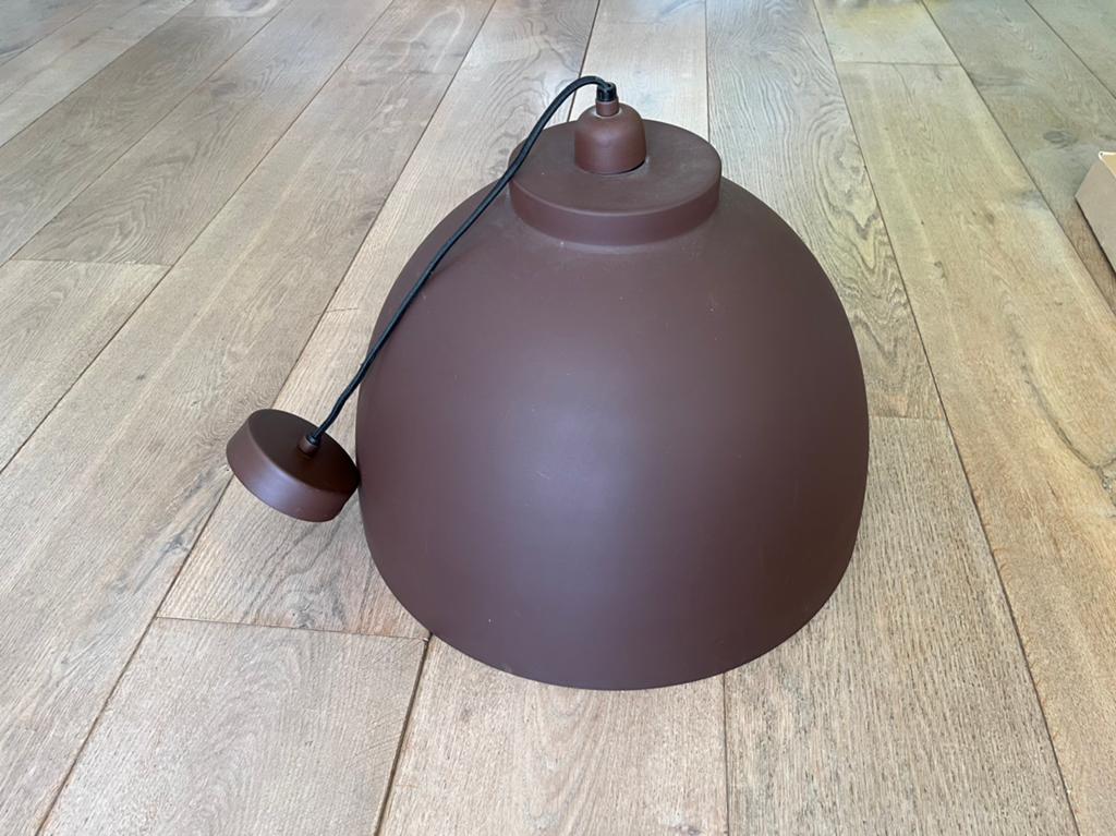 Hanglamp donkerbruin metaal, Ophalen, Gebruikt, Metaal, Minder dan 50 cm