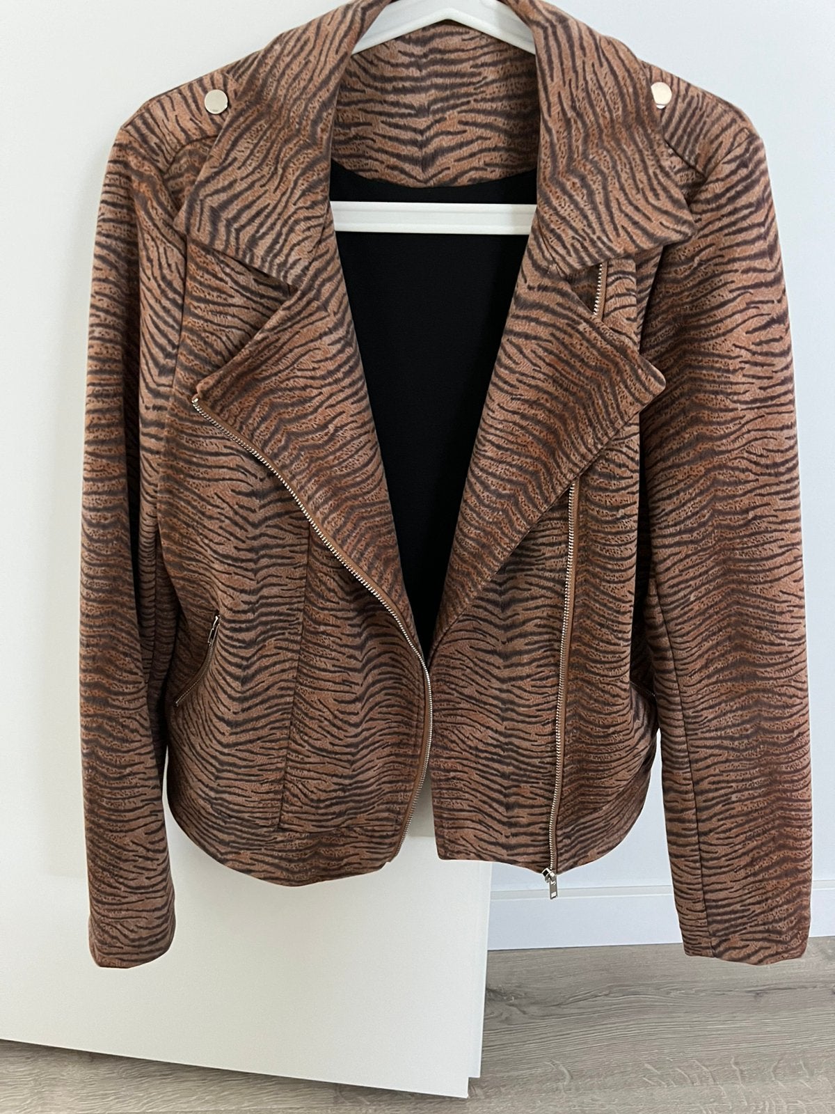 Bikerjack / jasje, Maat 38/40 (M), Beige, Ophalen of Verzenden, Zo goed als nieuw