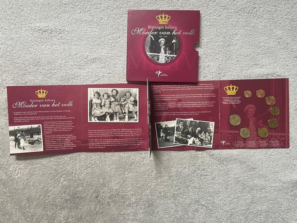 KONINGIIN  JULIANA MOEDER VAN HET VOLK 1909-2004, Koningin Juliana, Zilver, Euro's, Verzenden