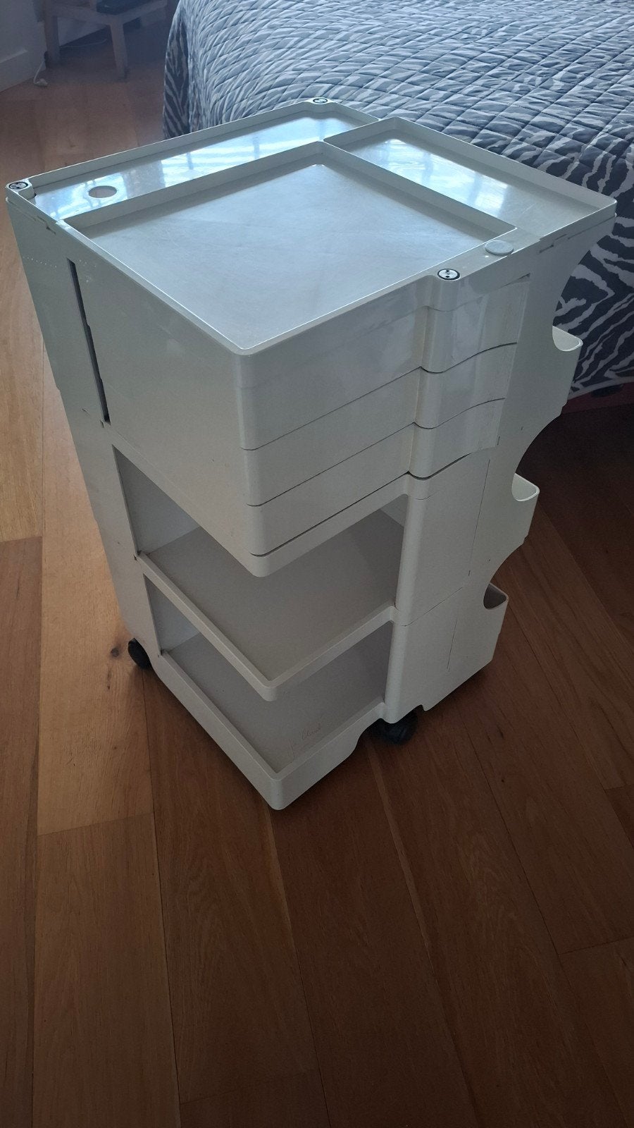Vintage Boby Trolley Joe Colombo - Wit, Huis en Inrichting, Ophalen, Gebruikt