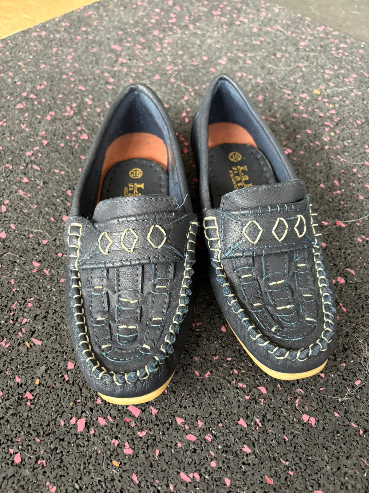 La Bash Instep leren dames mocassins loafers maat 36, Verzenden, Zo goed als nieuw, Blauw, Instappers