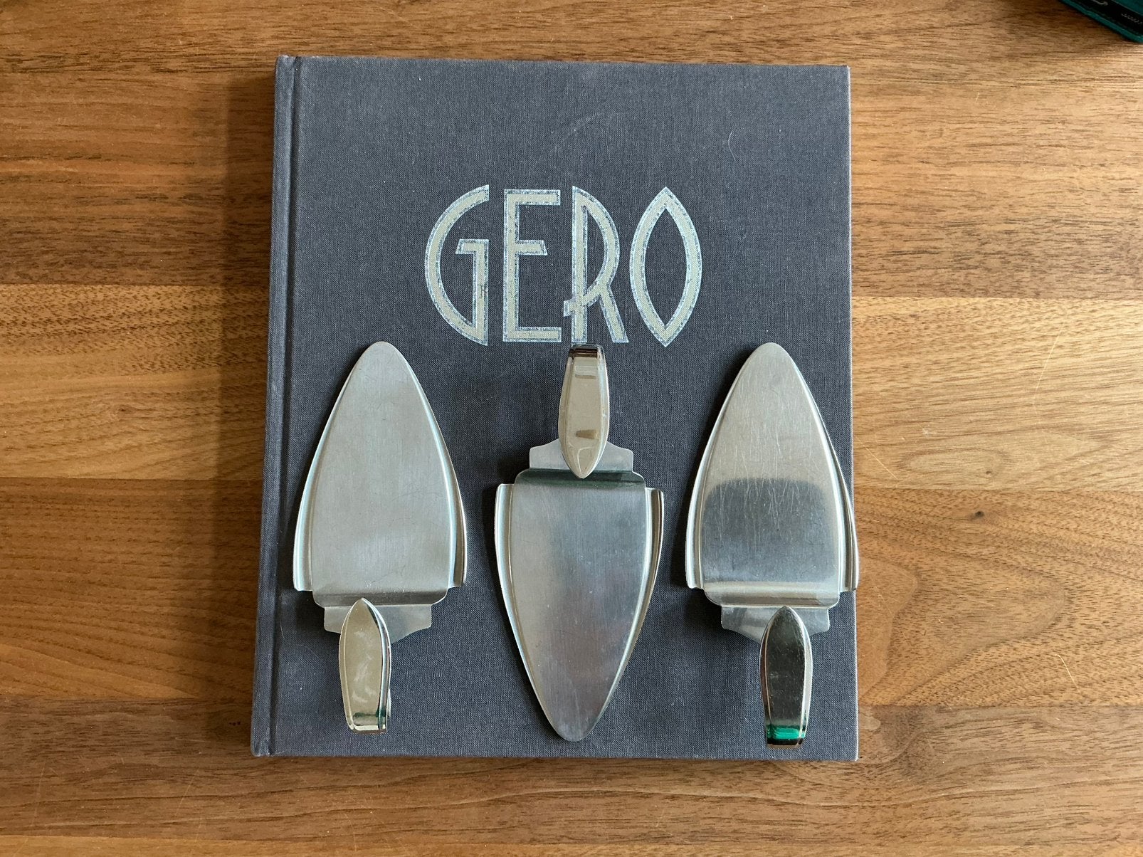 3 Gero Zilmeta puntfilet korte taartscheppen - gebakscheppen, Antiek en Kunst, Ophalen of Verzenden