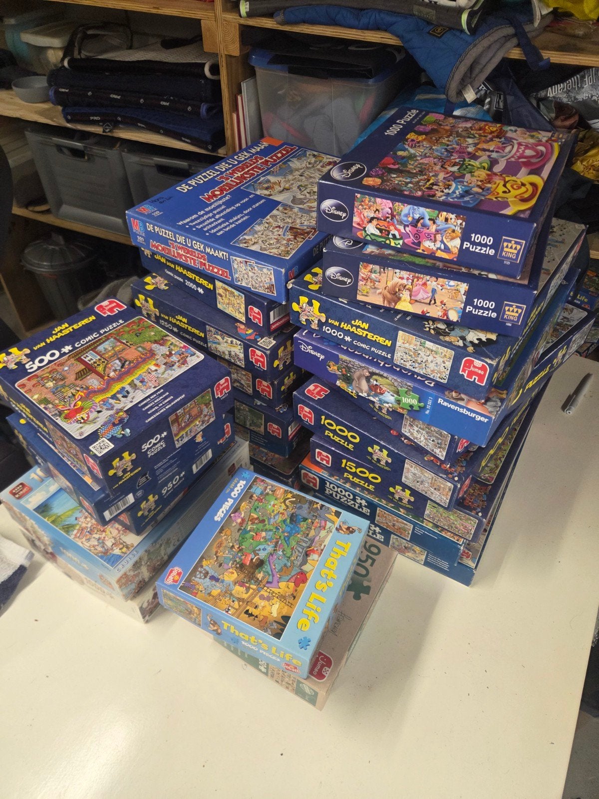 legpuzzels oa van Haasteren, Ophalen, 500 t/m 1500 stukjes