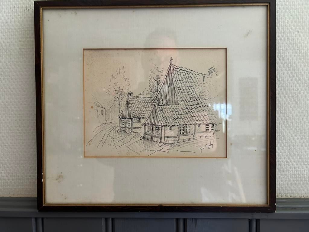 schilderij (Jan Nijkamp - Vriezenveen), Huis en Inrichting, Woonaccessoires | Schilderijen, Tekeningen en Foto's, Gebruikt, Schilderij