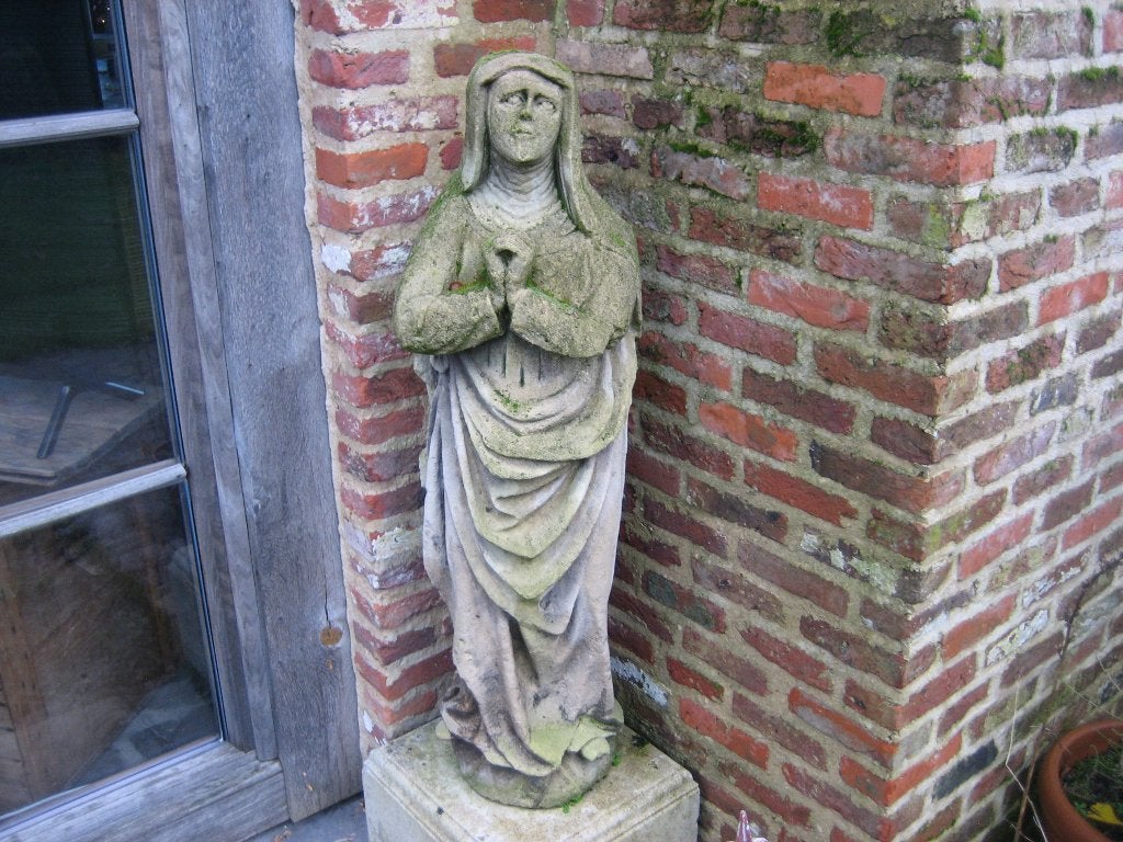 mooi antiek frans hardstenen beeld, Ophalen, Gebruikt