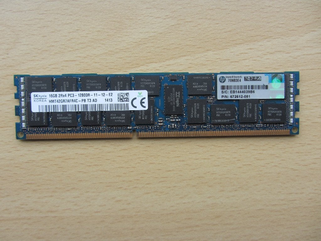 Hynix 16GB PC3-12800 DDR3-1600MHz ECC Registered CL11, Computers en Software, RAM geheugen, Server, DDR3, Ophalen of Verzenden