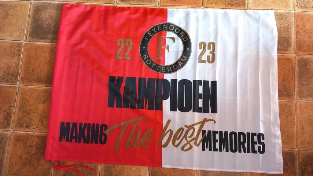 Vlag Feyenoord
Kampioen 2022-2023, Verzamelen, Verzenden, Nieuw, Feyenoord, Overige typen