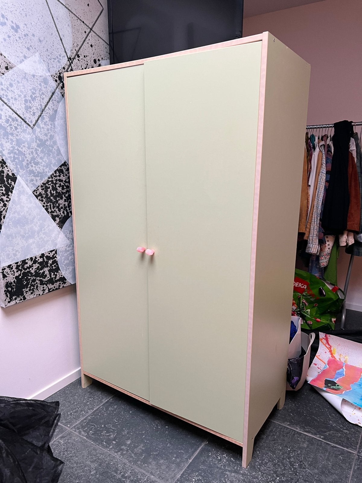 Gratis Kledingkast met planken en deuren, Huis en Inrichting, Ophalen, Gebruikt, 50 tot 100 cm, 150 tot 200 cm