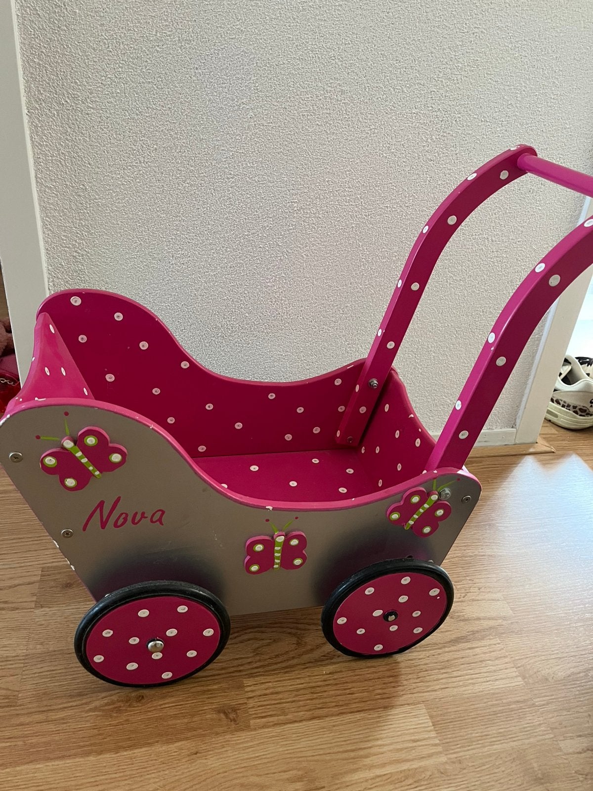 Houten poppenwagen, Ophalen, Gebruikt, Duw- of Trekspeelgoed
