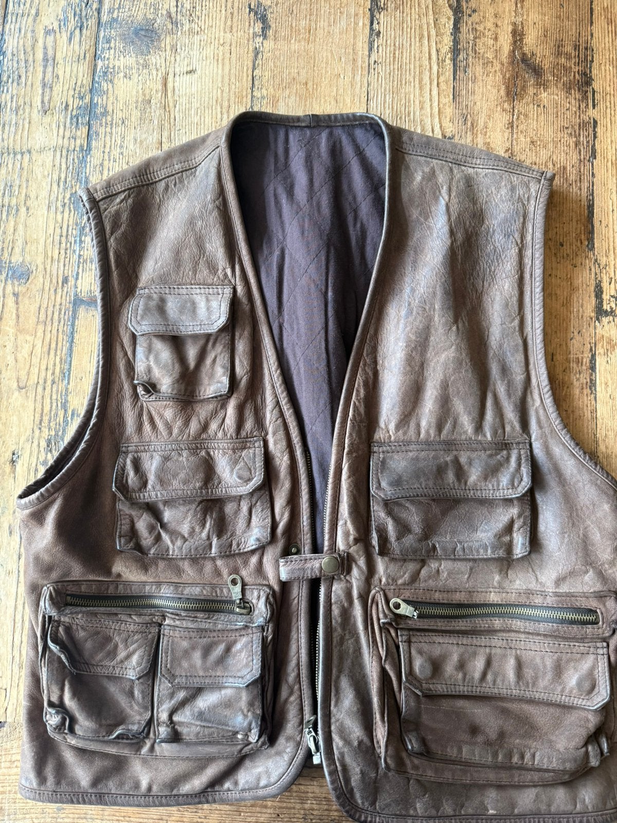 Lederen bikers vest, Ophalen of Verzenden