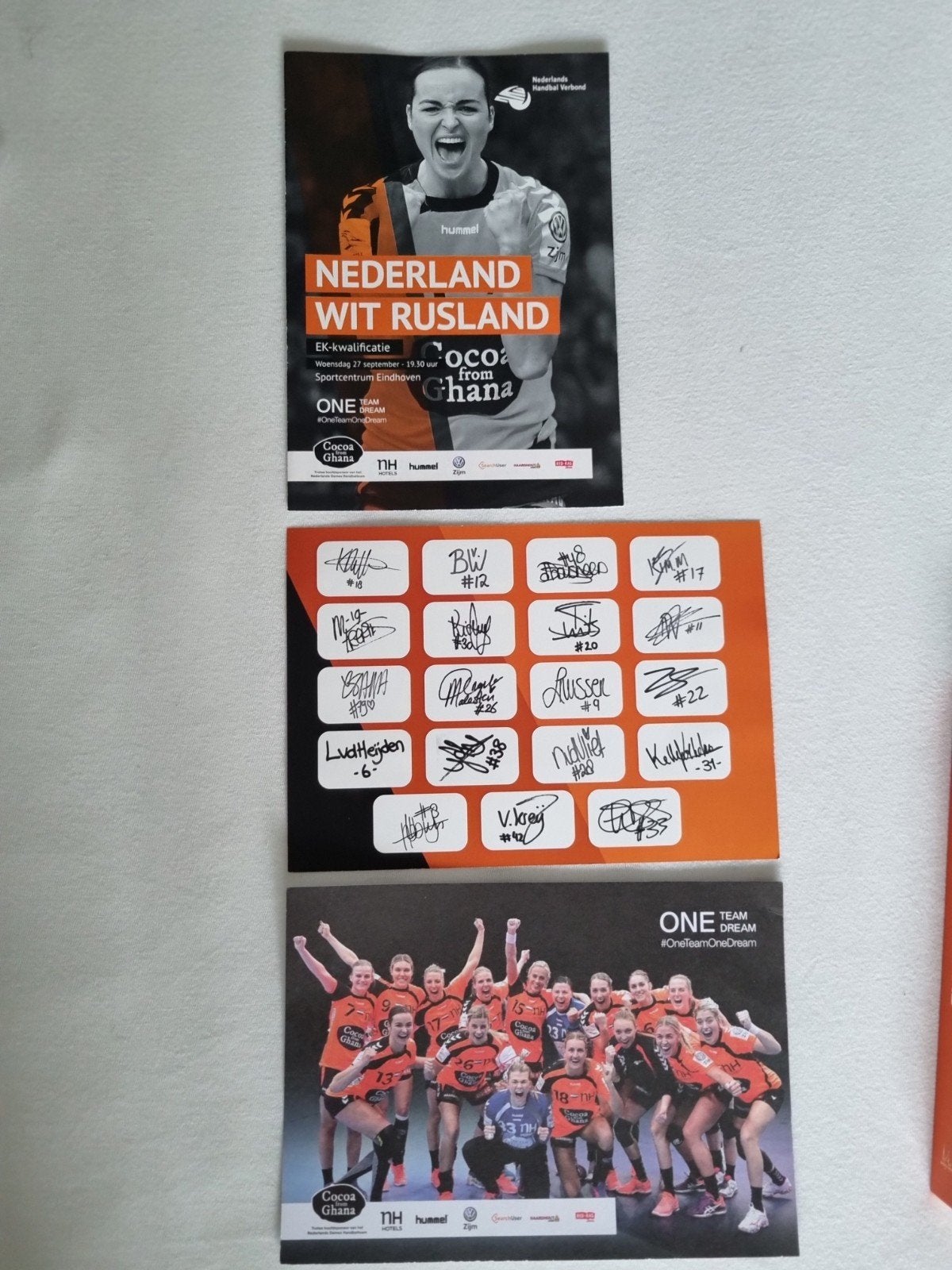 Ned. dames handbalteam gesigneerde kaarten/2 sleutelhangers, Ophalen of Verzenden, Nieuw, Overige sporten, Spelerskaart