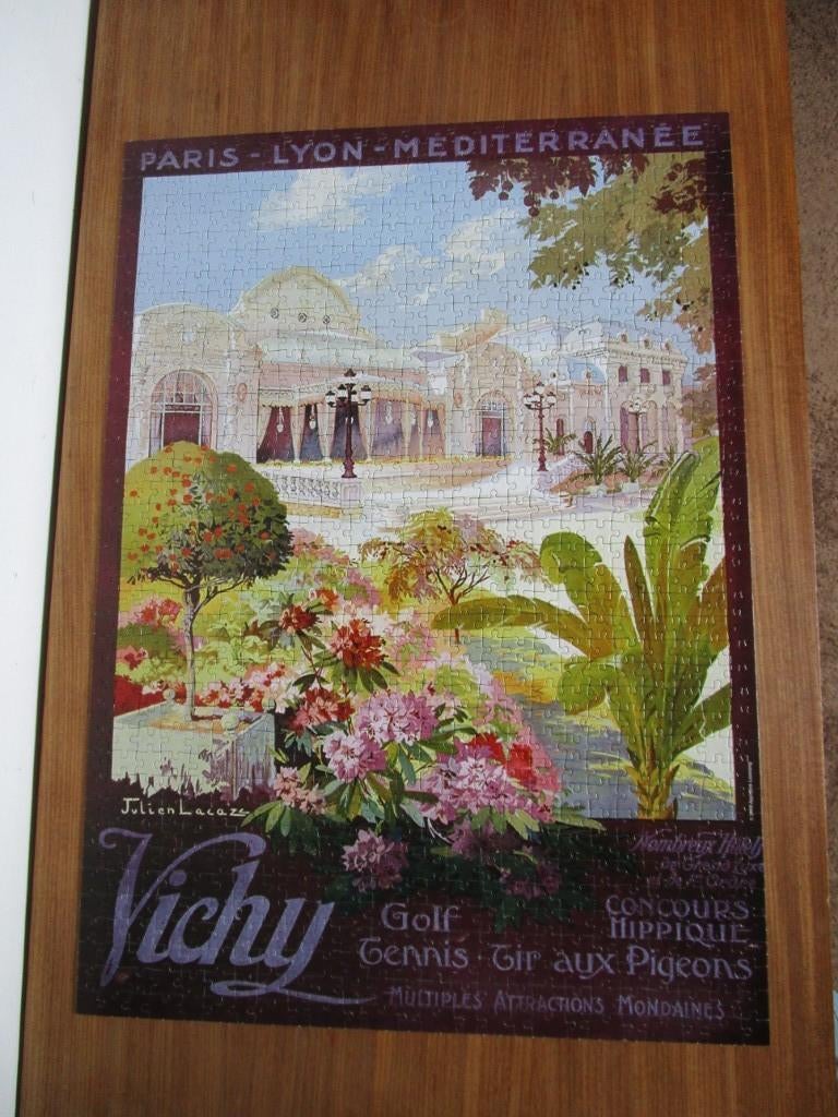 Nr.57: Puzzel van Jumbo Vichy Vintage afbeelding 1000 stukje, Ophalen of Verzenden, 500 t/m 1500 stukjes, Gebruikt, Legpuzzel