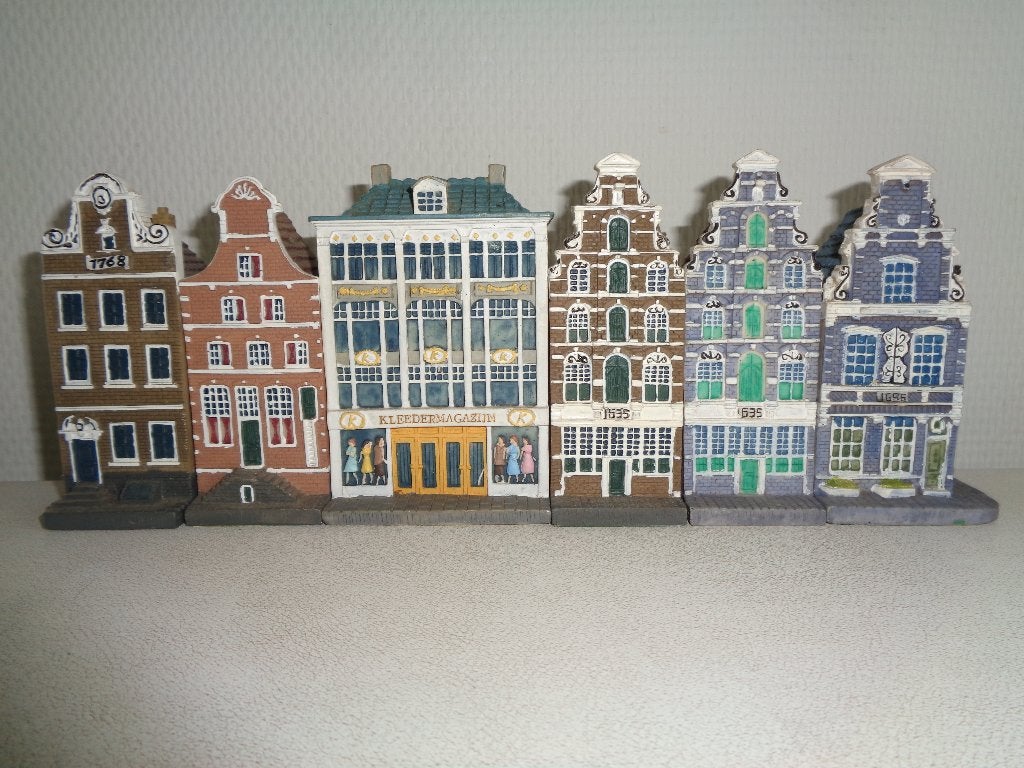 6 Blokker huisjes., Ophalen of Verzenden