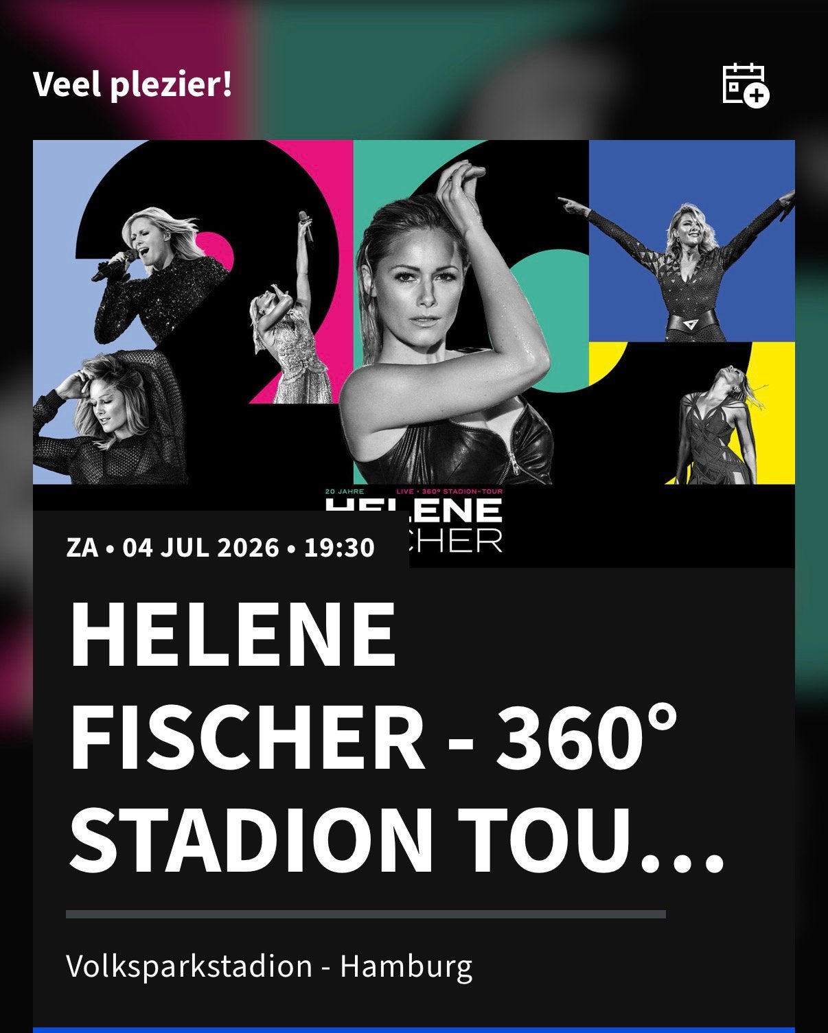 Helene Fischer stadion tour Hamburg, Tickets en Kaartjes, Concerten | Pop, Twee personen, Juli
