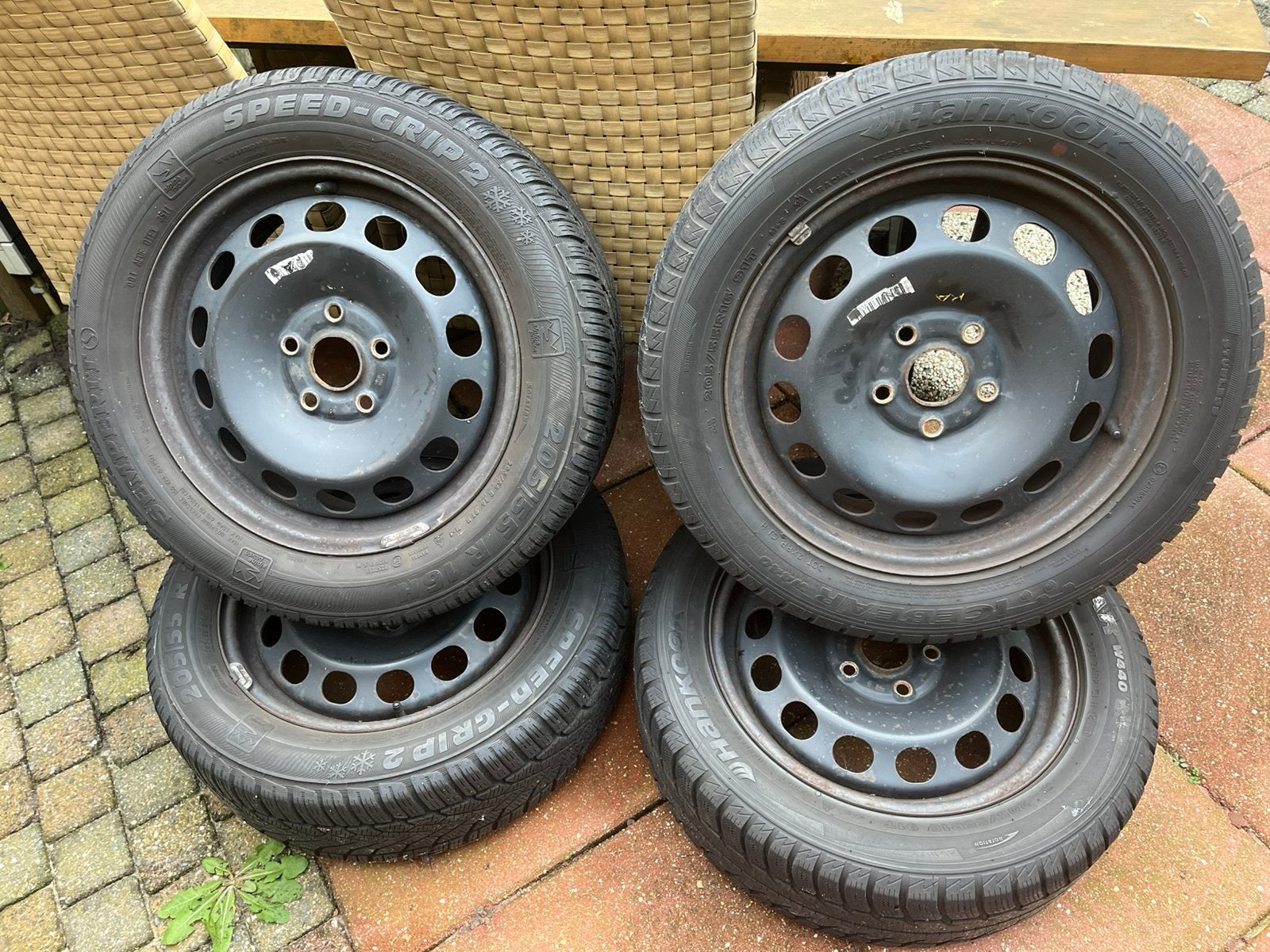 Winterbanden met stalen velgen 16inch, Auto-onderdelen, Ophalen, Gebruikt, 16 inch, Banden en Velgen