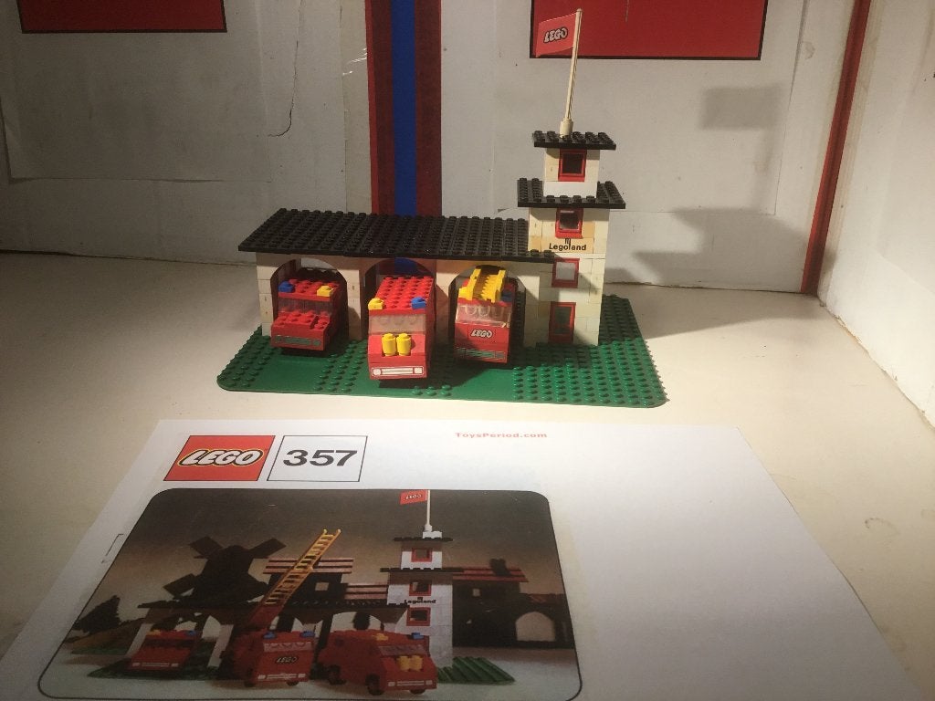 Lego set 357 fire station ( 1973), Gebruikt, Ophalen of Verzenden, Compleet, Complete set