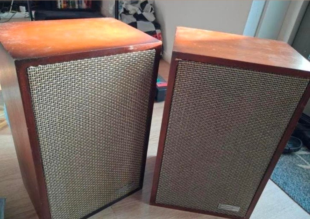 Vintage Eurythmic Sound System Speakers - Set van 2, Overige merken, Gebruikt, Ophalen of Verzenden, Minder dan 60 watt