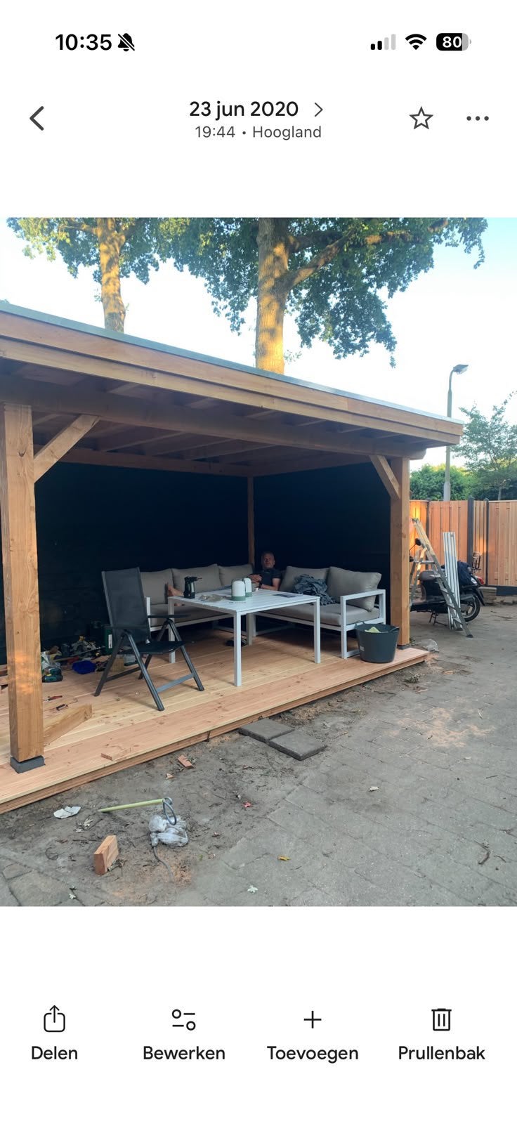 Overkapping 3x5 meter, Tuin en Terras, Overkappingen, Ophalen, Gebruikt, Veranda