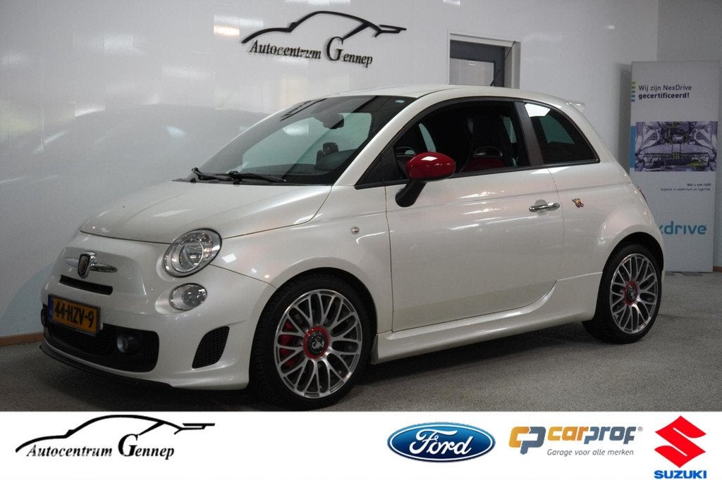 Fiat 500 1.4-16V Abarth |93.000km|, Auto's, 12 maanden, 4 cilinders, Wit, Handgeschakeld