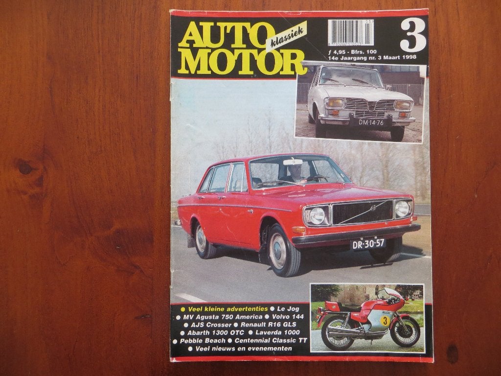 Auto Motor Klassiek 3 1998 Abarth 1300 OTC, Volvo 144, R16, Ophalen of Verzenden, Zo goed als nieuw, Volvo