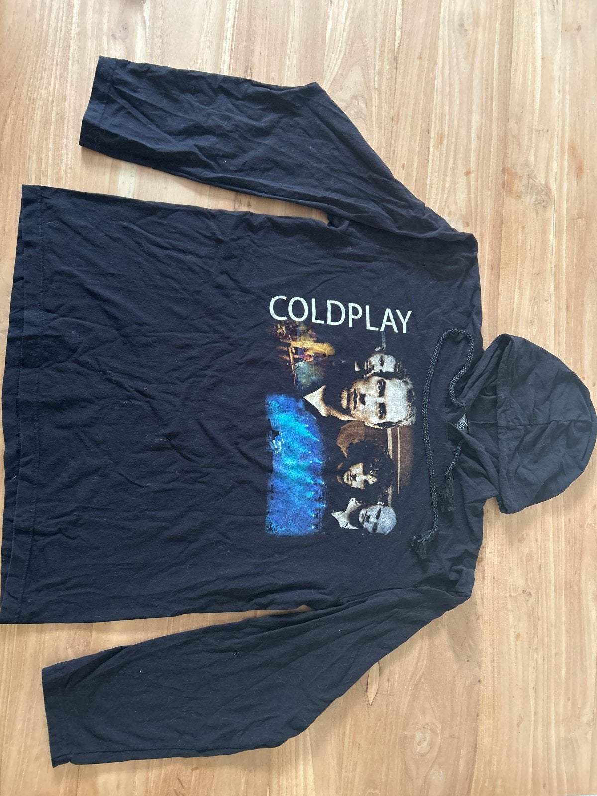 Coldplay hoodie met lange mouwen - Zwart - Maat XL, Ophalen of Verzenden, Gedragen