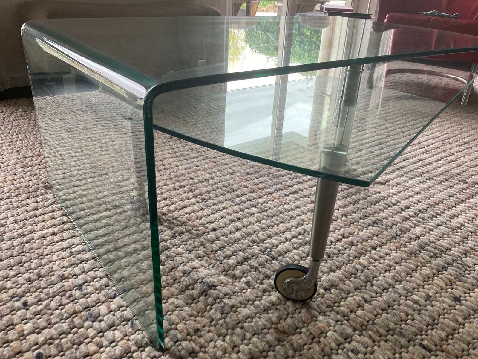 Henk Vos Maupertuus design salon tafel, Huis en Inrichting, Gebruikt, 100 tot 150 cm, Glas, Modern