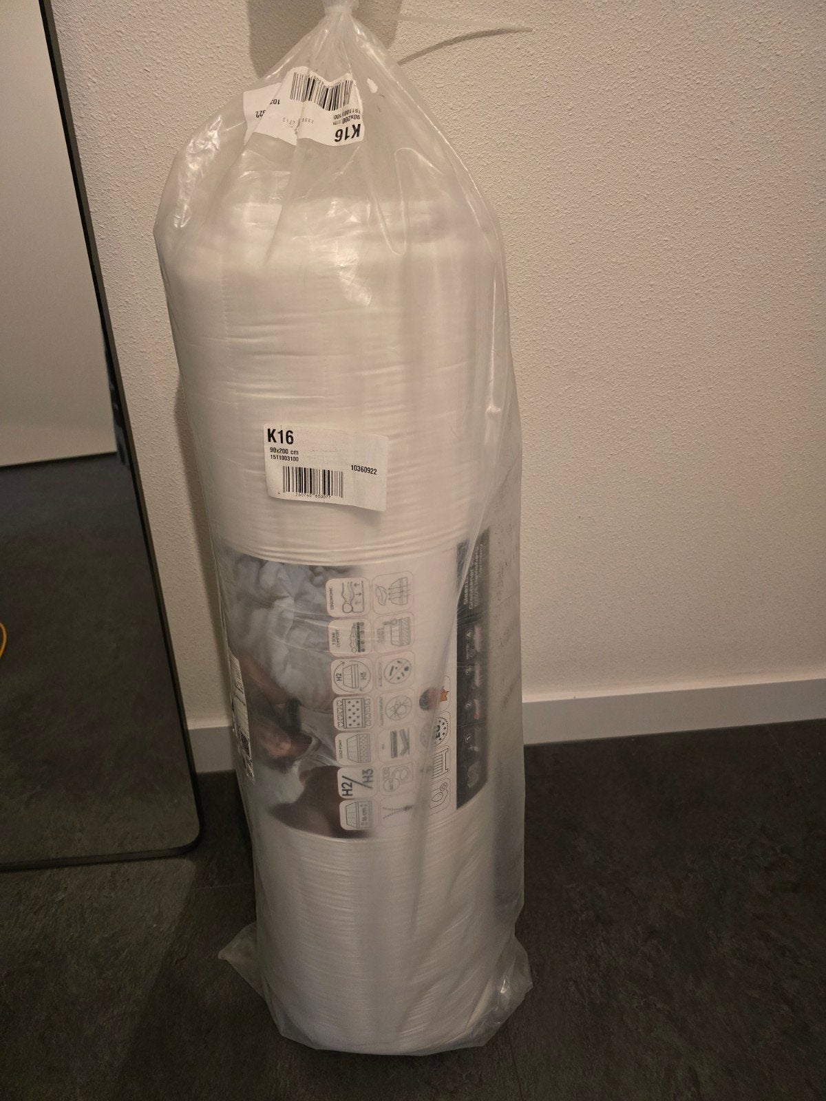 Matras nieuw 90x200cm, Ophalen, 90 cm, Eenpersoons, Nieuw
