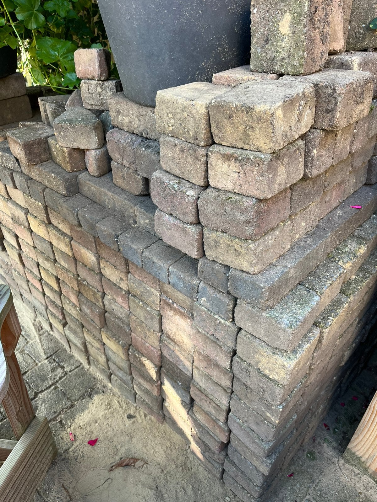 10 x10 steentjes  bijna 10 m2 , gratis, Tuin en Terras, Ophalen, Gebruikt, Overige typen, 5 tot 10 m²
