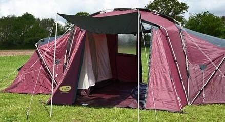 Khyam ruime bungalowtent, Caravans en Kamperen, Tenten, Ophalen, Gebruikt, Tot en met 3