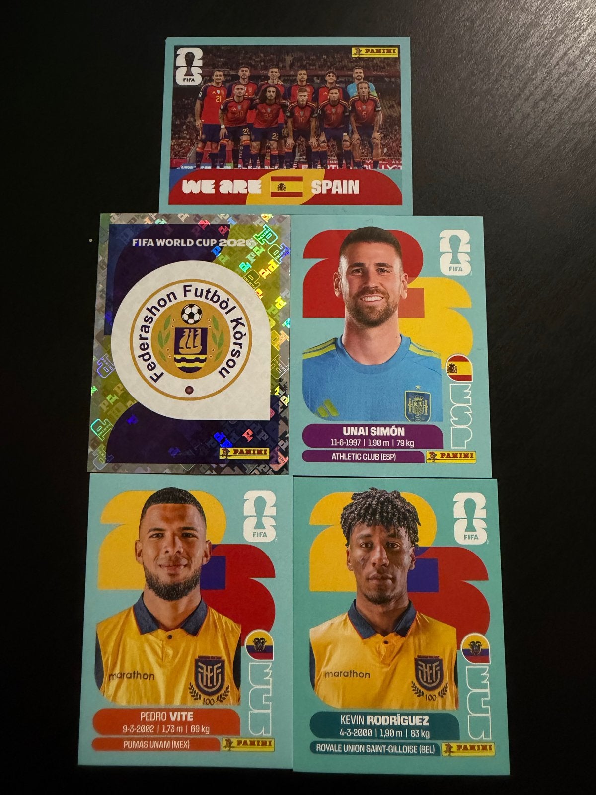 Panini FIFA World Cup 2022 Stickers - Spanje & Ecuador, Ophalen of Verzenden, Zo goed als nieuw, Buitenlandse clubs, Poster, Plaatje of Sticker