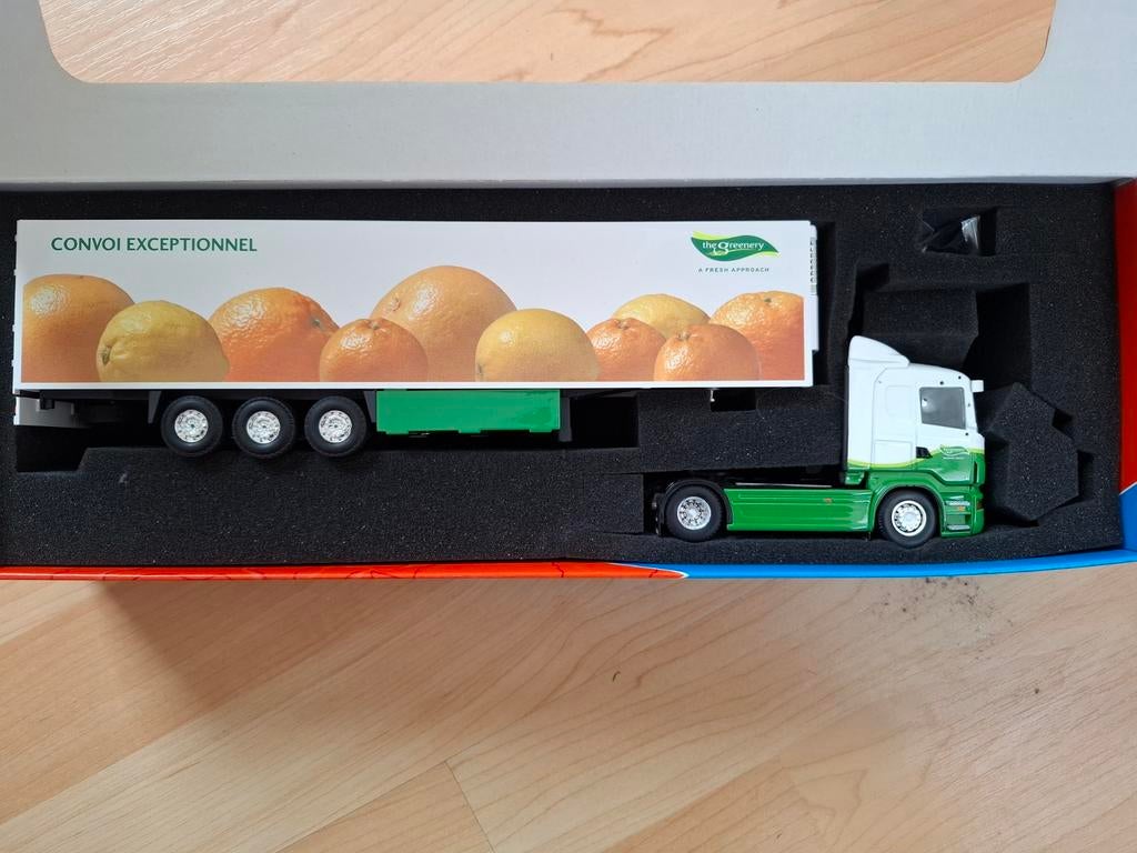 Originele Tekno Scania Trekker Oplegger Dijco Greenery, Overige merken, 1:50 of kleiner, Ophalen of Verzenden, Zo goed als nieuw