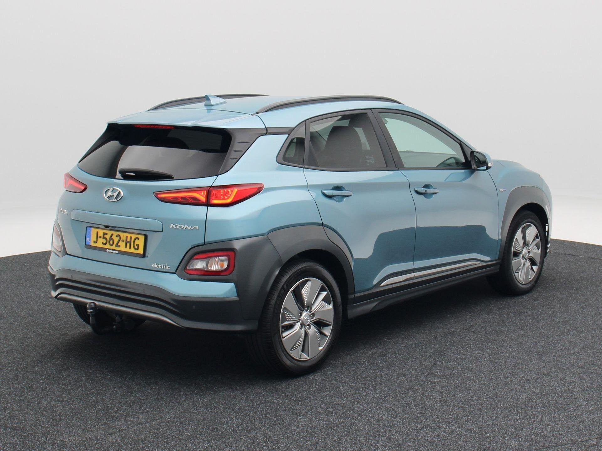 Hyundai Kona EV Fashion 64 kWh 205 Pk | Krell Audio | Adapti, Dealer onderhouden, Stof, Gebruikt, Blauw