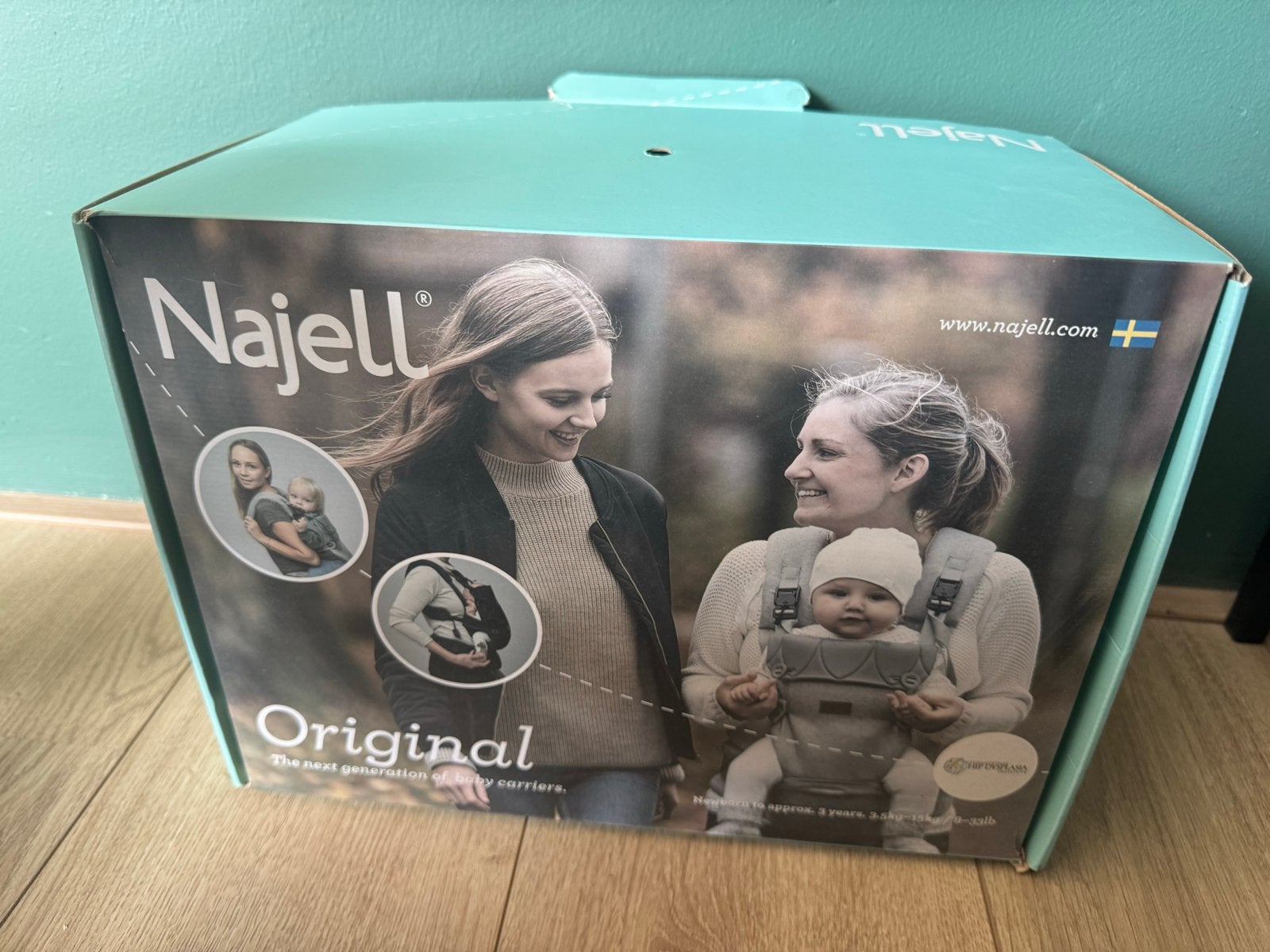 Najell Original Draagzak - Zo goed als nieuw, Kinderen en Baby's, Overige merken, Ophalen of Verzenden, Zo goed als nieuw, Buik, Rug of Zij