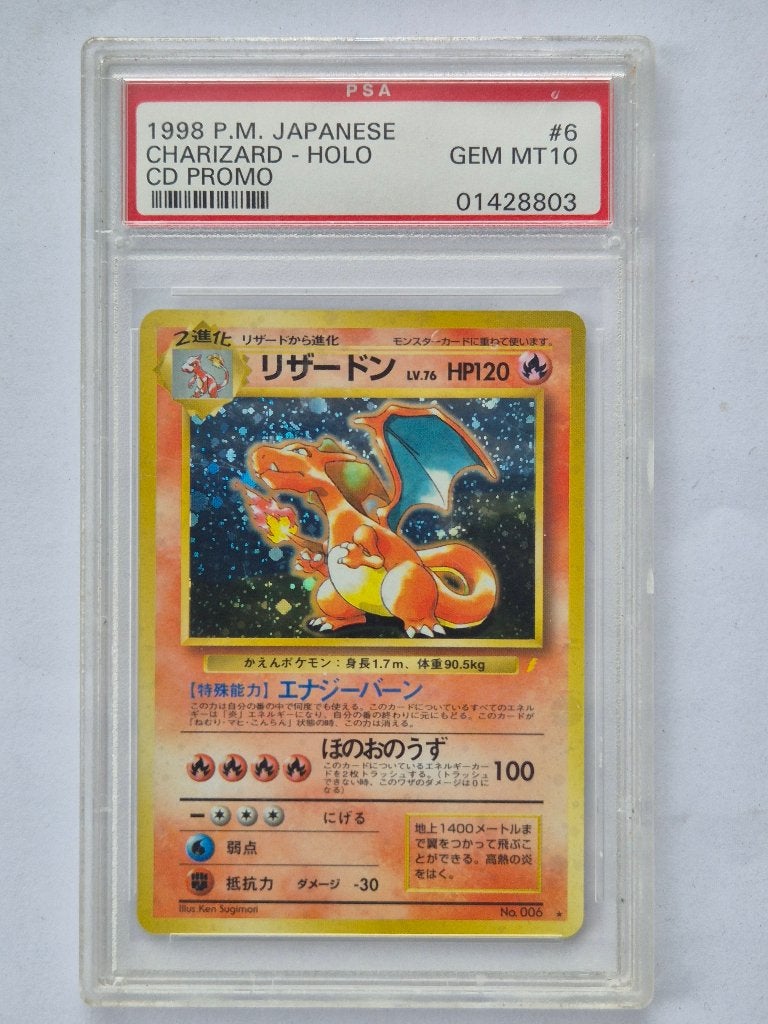 CHARIZARD HOLO CD PROMO PSA 10, Ophalen of Verzenden, Zo goed als nieuw, Overige typen