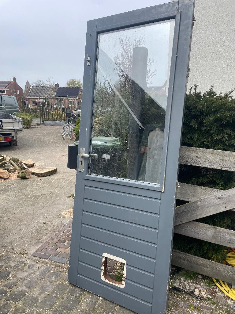 Buitendeur, Doe-het-zelf en Verbouw, Deuren en Horren, Ophalen, Gebruikt, 80 tot 100 cm, 200 tot 215 cm